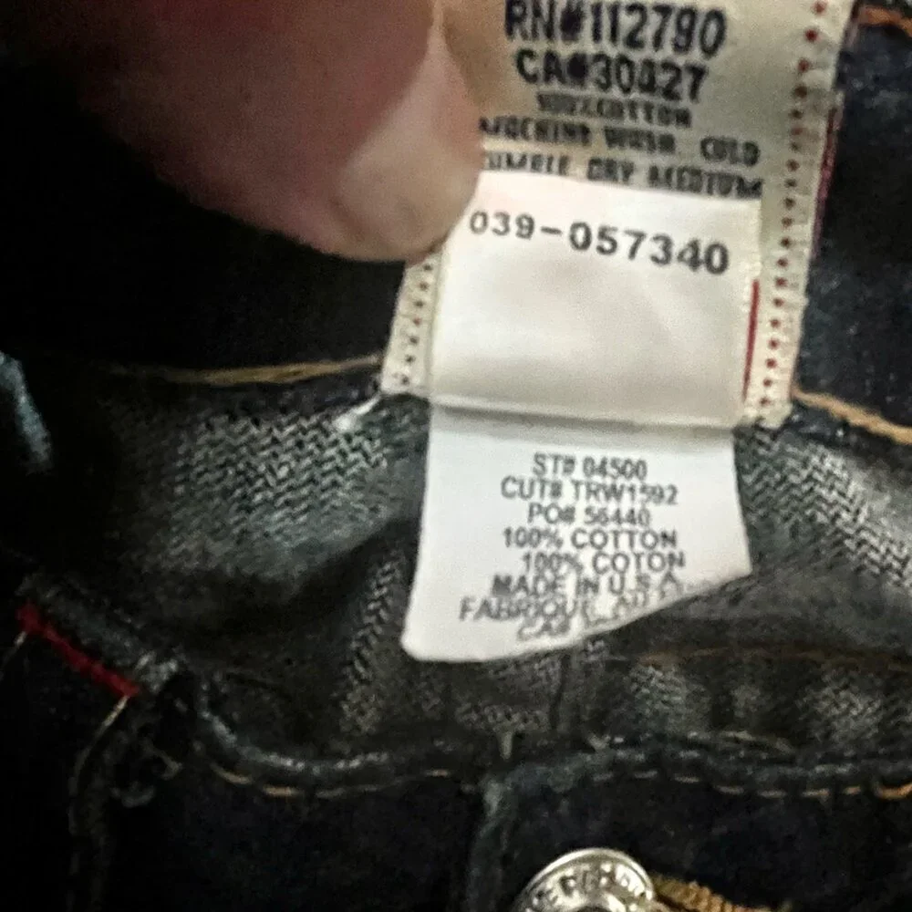 TRUE RELIGION Original BOBBY Thick Stitch MADE In USA Y2K Jeans in Size 31 - EUC